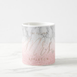 PixDezines Future Mrs/Blush Pink/Modern Script Coffee Mug