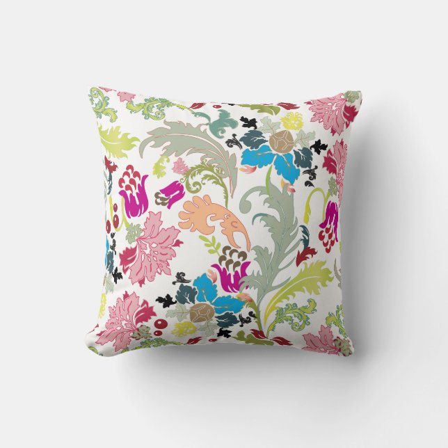 PixDezines Garden/diy background colours Throw Pillow (Front)