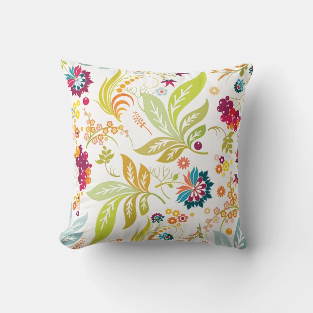 PixDezines garden/diy background colours Throw Pillow (Front)