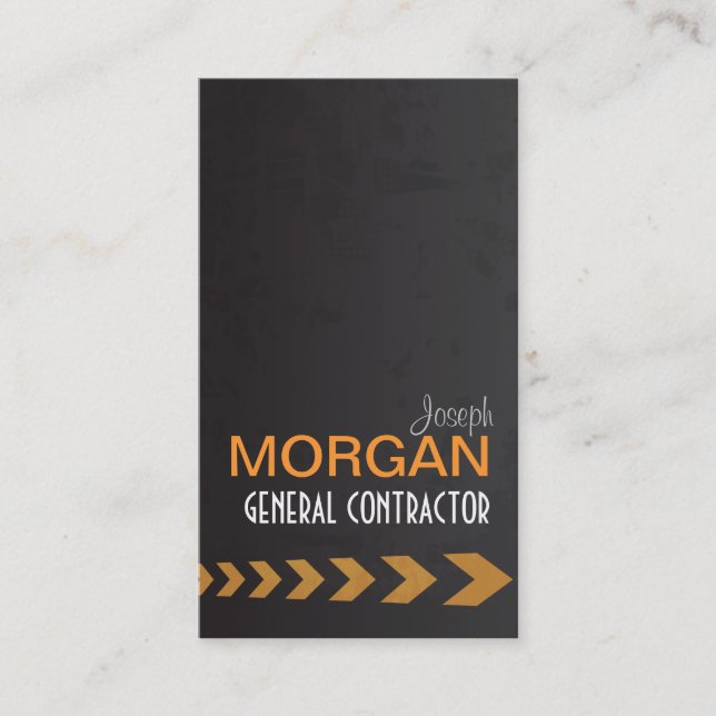 PixDezines General Contractor Business Card (Front)