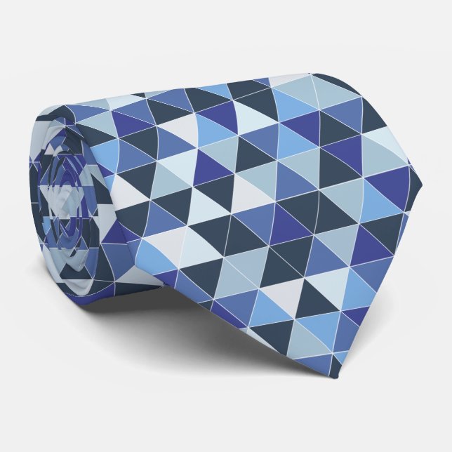 PixDezines geometric/adjustable triangles Tie (Rolled)