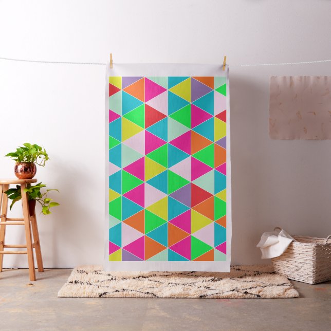 PixDezines geometric/neon colours Fabric (In Situ)