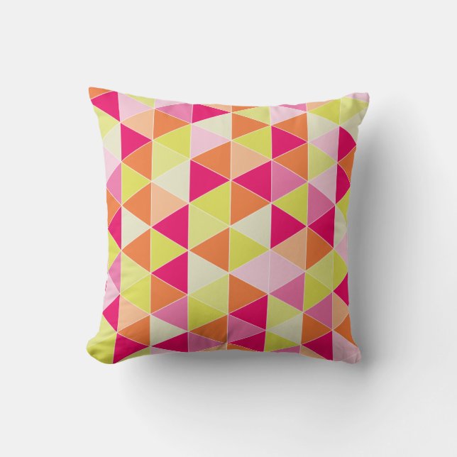 PixDezines geometric Throw Pillow (Front)