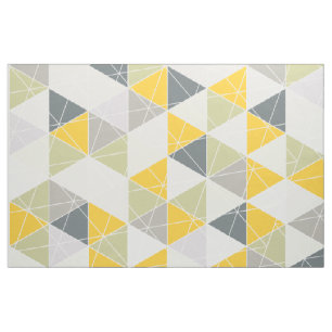 PixDezines geometric/yellow/grey Fabric