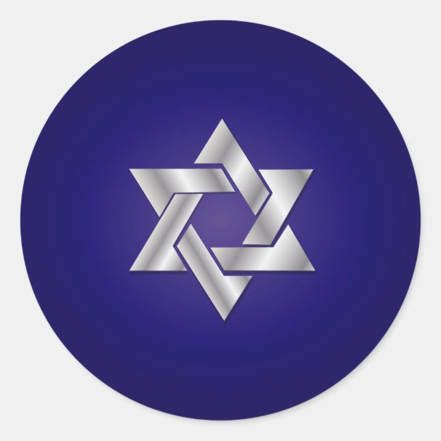 PixDezines gold star of david/DIY background Classic Round Sticker (Front)