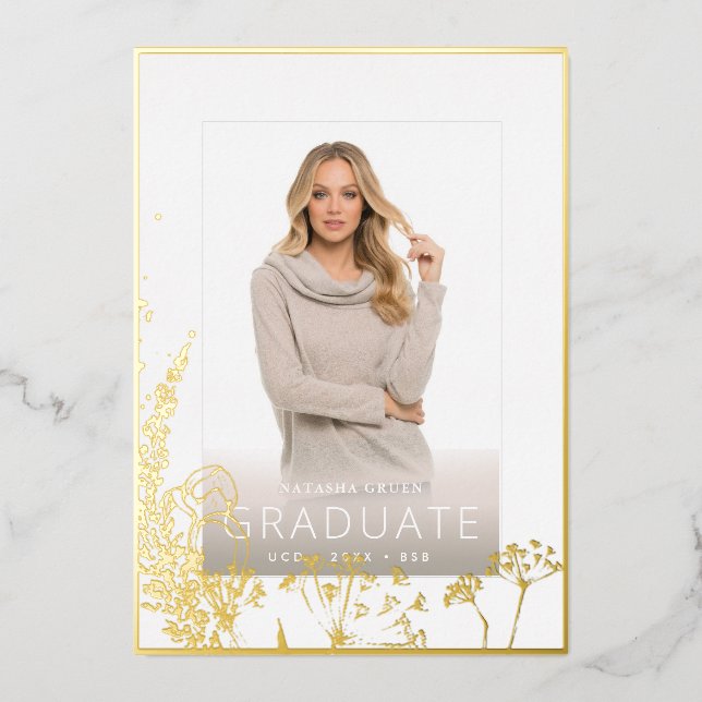PixDezines Graduation Herbaceous Real Gold (Front)