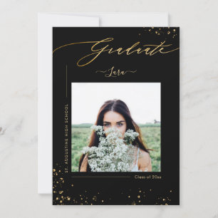 PixDezines Graduation Minimalist Luxe Script Announcement