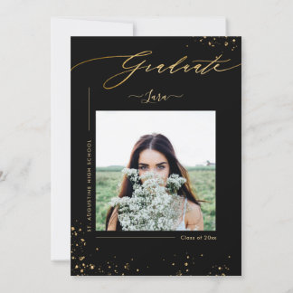PixDezines Graduation Minimalist Luxe Script Announcement