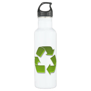 PixDezines green recycle symbol 710 Ml Water Bottle