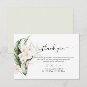 PixDezines Greenery Bereavement Thank You Invitation