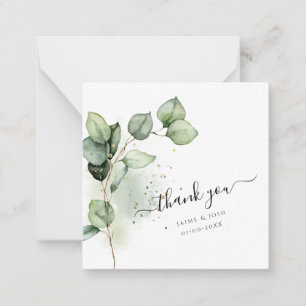 PixDezines Greenery Watercolor Eucalyptus Branch Card