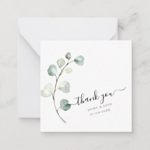 PixDezines Greenery Watercolor Eucalyptus Branch Card