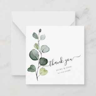 PixDezines Greenery Watercolor Eucalyptus Branch Card