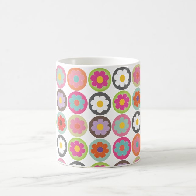 PixDezines groovy daisies/diy background color Coffee Mug (Center)