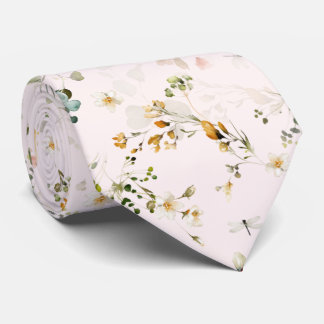 PixDezines H2 Airy Garden Flowers Neck Tie