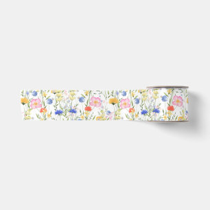 PixDezines H2 Delicate Wild Flowers Satin Ribbon