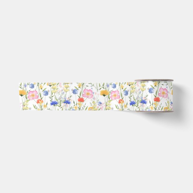 PixDezines H2 Delicate Wild Flowers Satin Ribbon (Front)