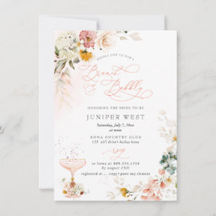 PixDezines H2 Fall Garden Flowers Brunch Bubbly Save The Date