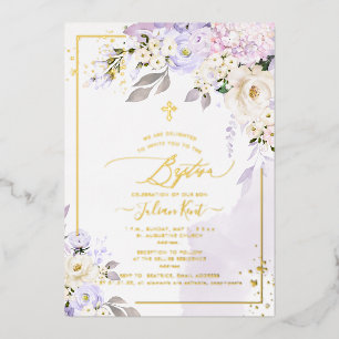 PixDezines H2 Hydrangeas Cream Roses Baptism Foil