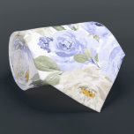 PixDezines H2 Light Lilac Purple Roses Tie<br><div class="desc">PixDezines floral watercolor neck tie, light lilac purple roses, white / cream daisies and sage green foliage -- something blue for your event or everyday use. Most of our designs come with DIY background colour.
Copyright © 2011-2023 PixDezines™.</div>