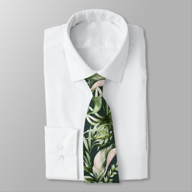 PixDezines H2 Lush Tropical Foliage DIY background Tie (Tied)