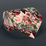 PixDezines H2 Marsala Boho Blush Burgundy Flowers  Tie<br><div class="desc">PixDezines H2 Marsala Red Autumn Boho,  Blush Burgundy Watercolor roses,  DIY background color.

 Copyright © 2011-2026 PixDezines™.</div>