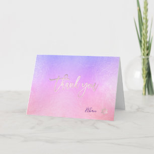 PixDezines H2 Purple Agate Mitzvah ✡ Thank You Car Card