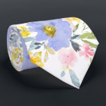PixDezines H2 Spring Flowers Yellow Roses Tie<br><div class="desc">PixDezines floral watercolor neck tie for mid-summer wedding.  Featuring spring flowers in pastel hues of purple,  yellow,  pink and green foliage.  DIY background colour.

Copyright © 2011-2024 PixDezines™.</div>