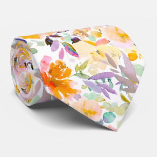 PixDezines H2 Summer Flowers Bright Hues Tie
