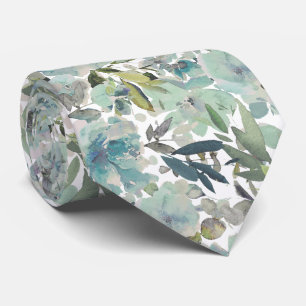 PixDezines H2 Summer Flowers Green Hues Tie