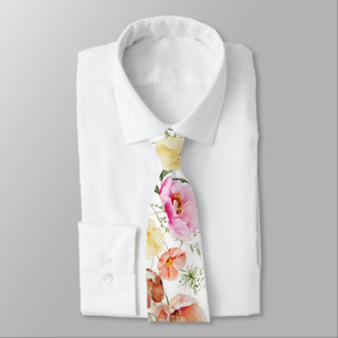 PixDezines H2 Summer Garden Flowers DIY color Tie