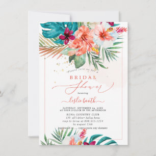 PixDezines H2 Tropical Paradise Bridal Shower Invi Invitation