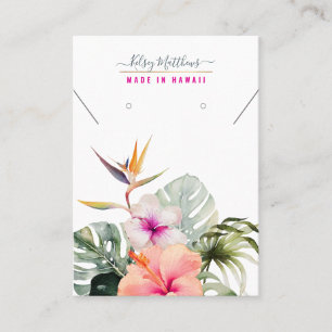 PixDezines H2 Tropical Paradise Earrings+Necklace Business Card