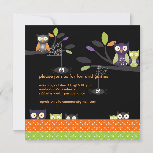 PixDezines Halloween, Trick or Treat Invitation (Front)