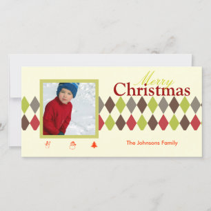 PixDezines Harlequin, Christmas Holiday Card