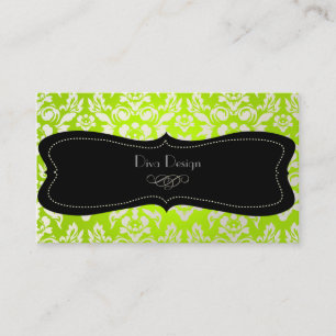 PixDezines Haute Coutour Damask, Faux Pearl Business Card