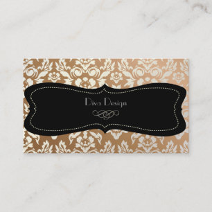 PixDezines Haute Coutour Damask, Faux Pearl Business Card