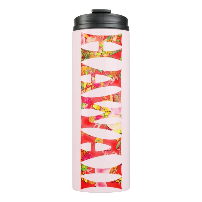 PixDezines HAWAII TIKI/DIY Background Thermal Tumbler (Front)
