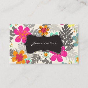 PixDezines Hawaiian Jungle/Custom Background Business Card