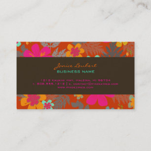 PixDezines Hawaiian Jungle/Custom Background Business Card