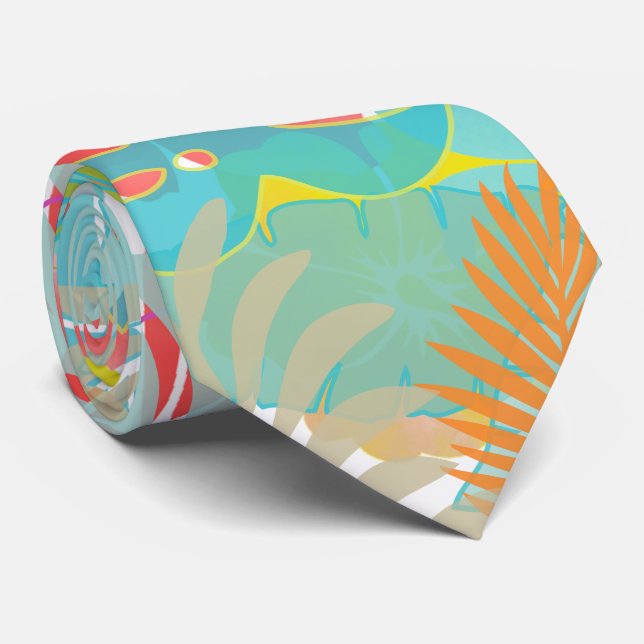 PixDezines Hibiscus/Rainforest/DIY Background Tie (Rolled)