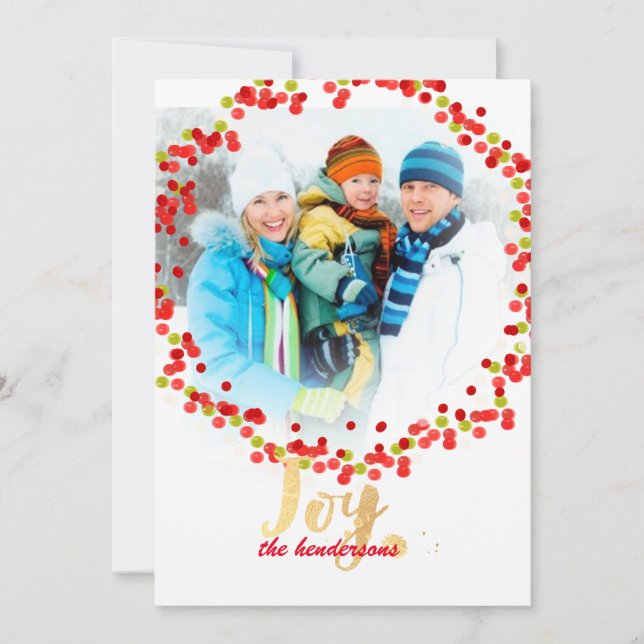 PixDezines holly wreath/holiday cards (Front)