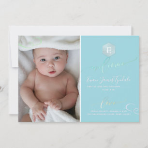 PixDezines Honeycomb Birth Announcement, Boy Announcement