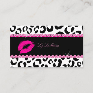 PixDezines hot lips+sassy leopard Business Card