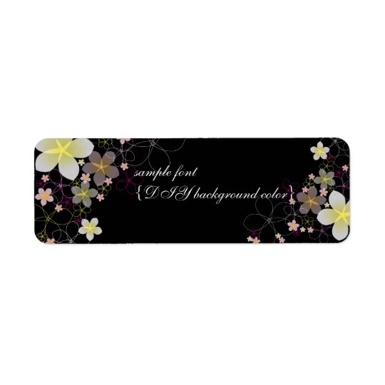 PixDezines hula moon/plumeria/diy background Return Address Label