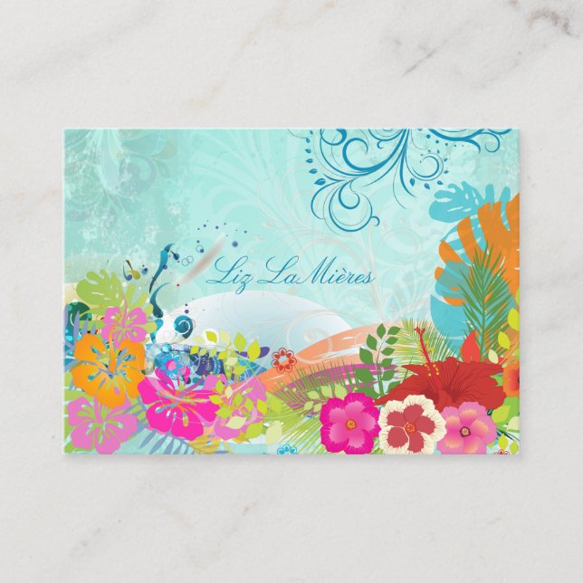 PixDezines hula waves Business Card (Front)