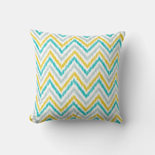 PixDezines ikat chevron/diy background colour Throw Pillow