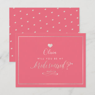 PixDezines Iridescent Blush Pink, Bridesmaid Invitation