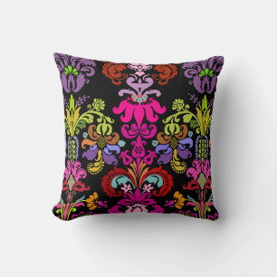 PixDezines isabella damask/diy background Throw Pillow