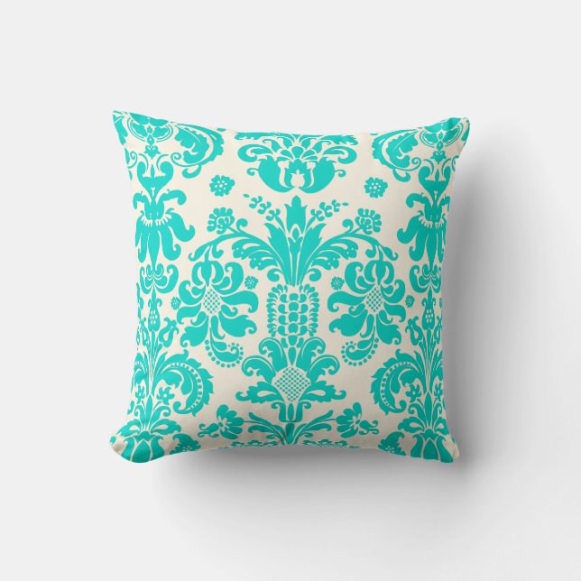 PixDezines isabella damask/diy background Throw Pillow (Front)